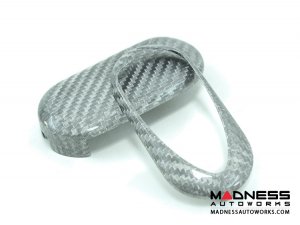 Alfa Romeo 4C Key Fob Cover - Carbon Fiber - White Candy